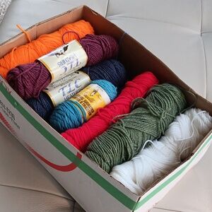 Box of Assorted Yarns